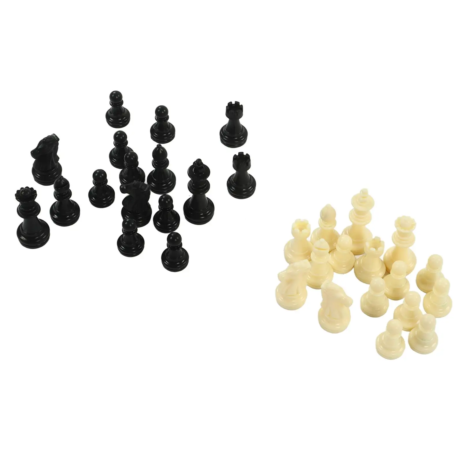 Dual Color 32-Piece for chess Set - Durable PP Plastic with Storage Bag for Easy Transport & Play