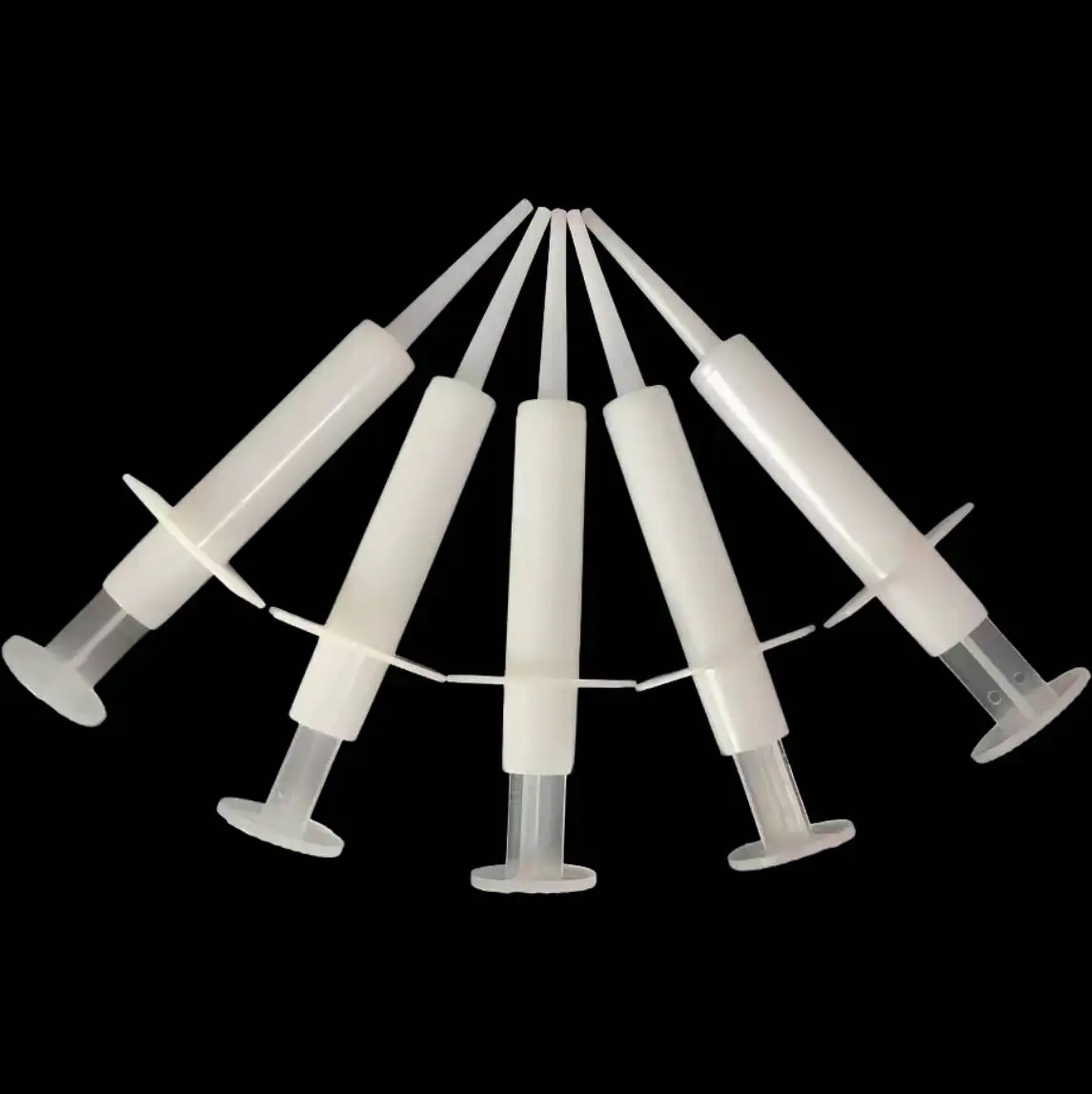 50PCS Dental Impression Syringe Disposable Sterile Long Tip Leak‑Proof Nozzle for Silicone Rubber Impression Material Dental Cli