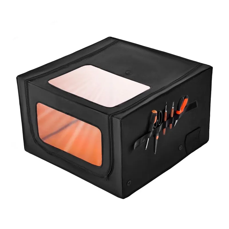

Laser Engraver Enclosure 800x800 mm Flame Retardant & Fireproof Protective Cover, Insulates Smoke, Noise&Eye Protection