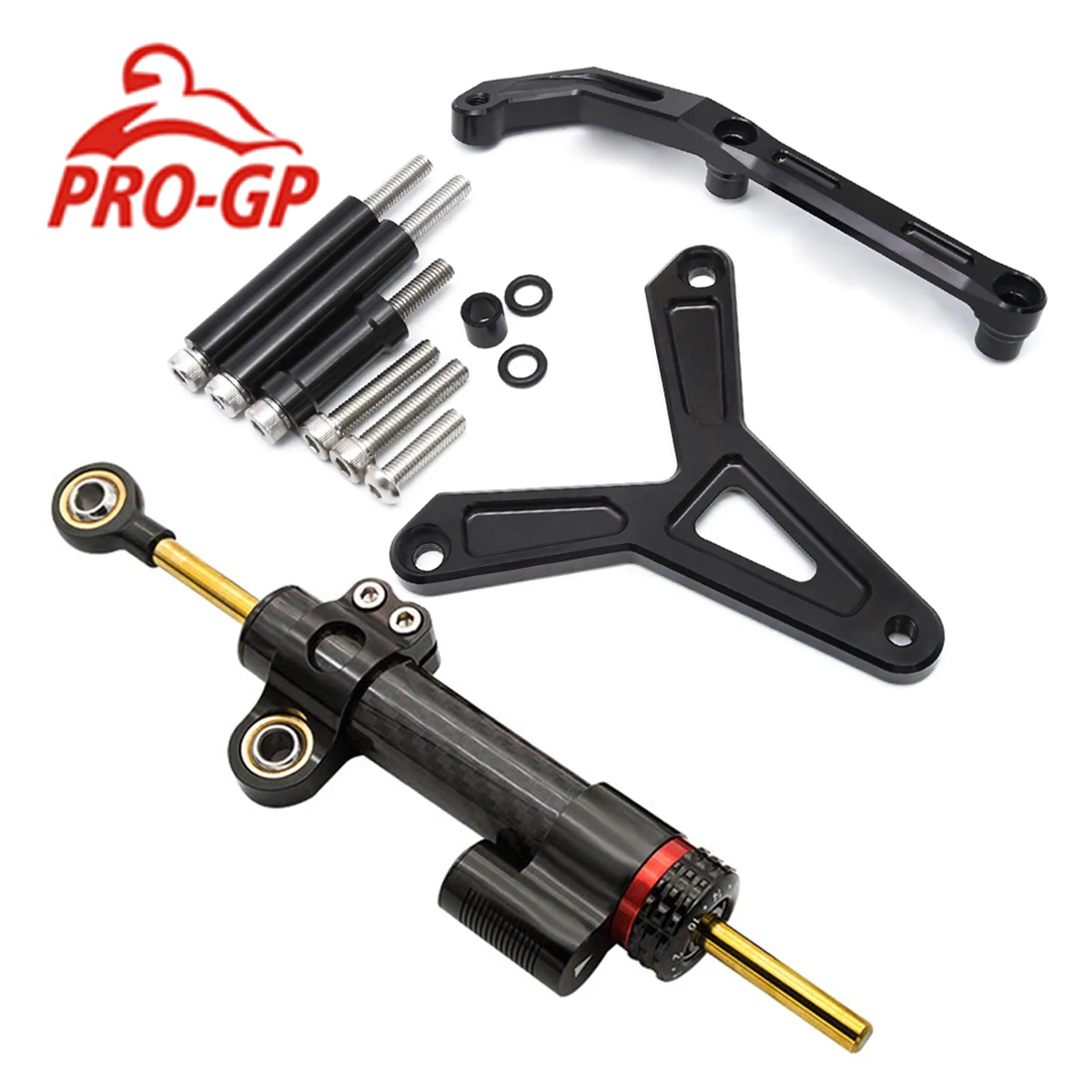 Stabilisateur d'amortisseur de direction de moto en carbone en aluminium CNC, kit de support de montage pour YAMAHA FJ-09 MT-09 contrebandier 2021-2023