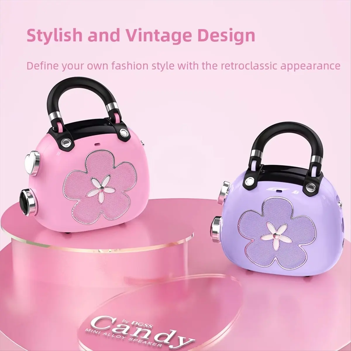Top Mini Bluetooth 5.3 Speaker Candy 5W Mighty Sound Cute MP3 Music Player Sound Box Wireless Portable Speakers Ideal Gift,A