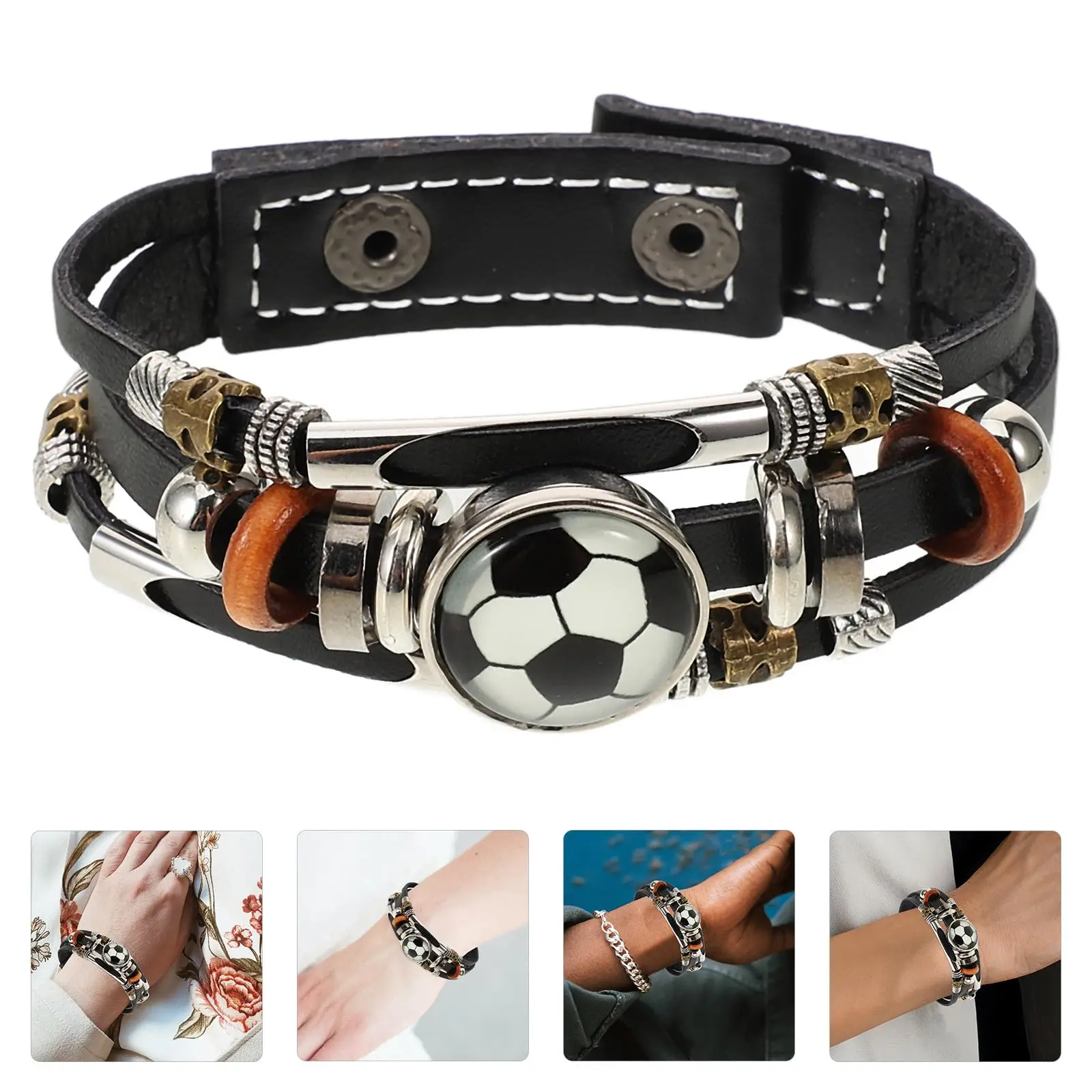 44 Years Reunion Revenge Battle! Algeria vs Austria Retro Leather Bracelet