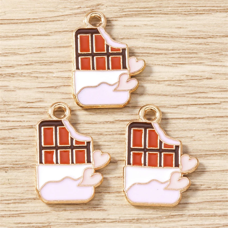 10 Stück süße Mischung Emaille Liebe Herz Buchstaben Charms Anhänger für DIY Halsketten Ohrringe Valentinstag Schmuckherstellung Zubehör – Detail 17