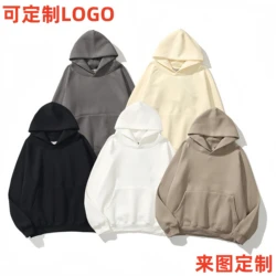 Men Woman's Sweatshirts Solid Drop Shoulder Korean Female Hooded Pullovers 2024 Thicken Warm Oversized Hoodies Cotton Tops