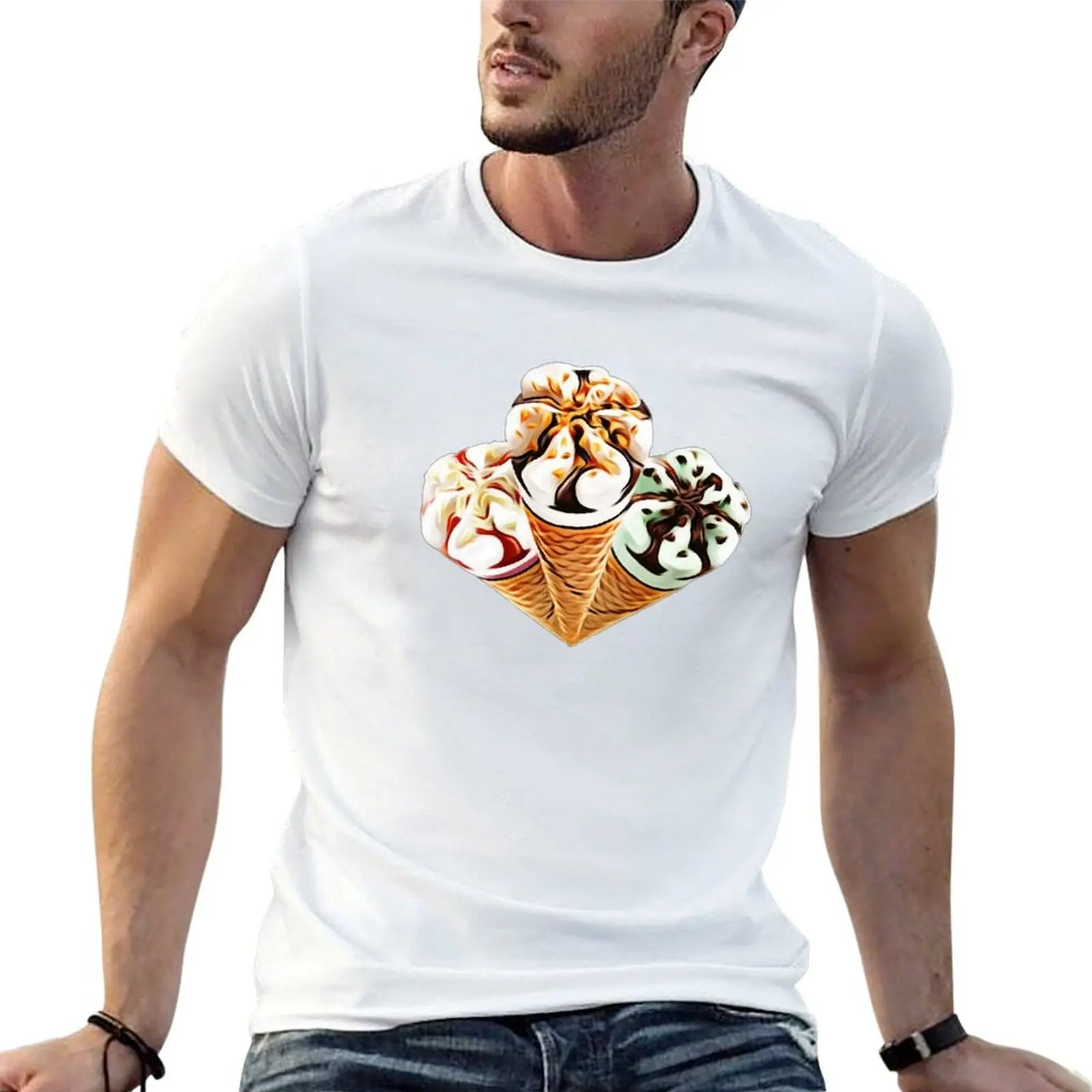 Cornetto Trilogy T-Shirt funny shirt cotton plus size clothes mens clothes