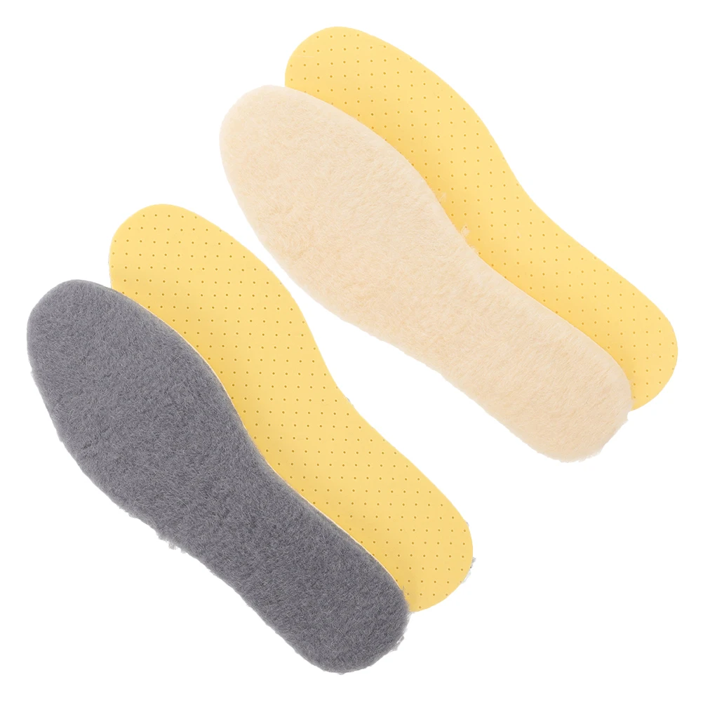 

Wool Insole 2 Pairs Warm Inserts Women Men Cloudy Foot Warmer Snow Gel Emulsion Replacement Thermal Comfort Shoe Insoles Winter
