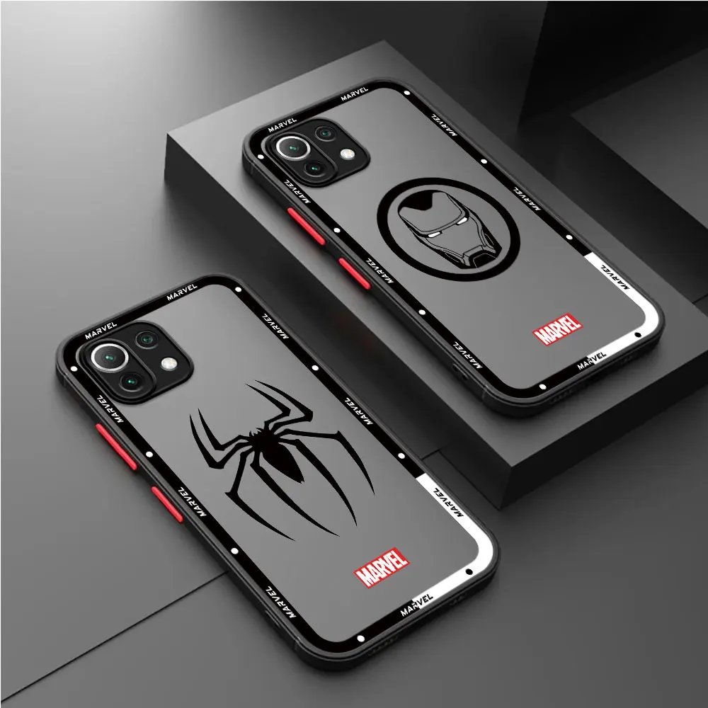 Custodia con Logo Marvel Hero per Xiaomi Mi 12T Pro 11T 10T 13 Lite 12 13 Pro 11 Lite 9T 12X 11T Cover antiurto in Silicone