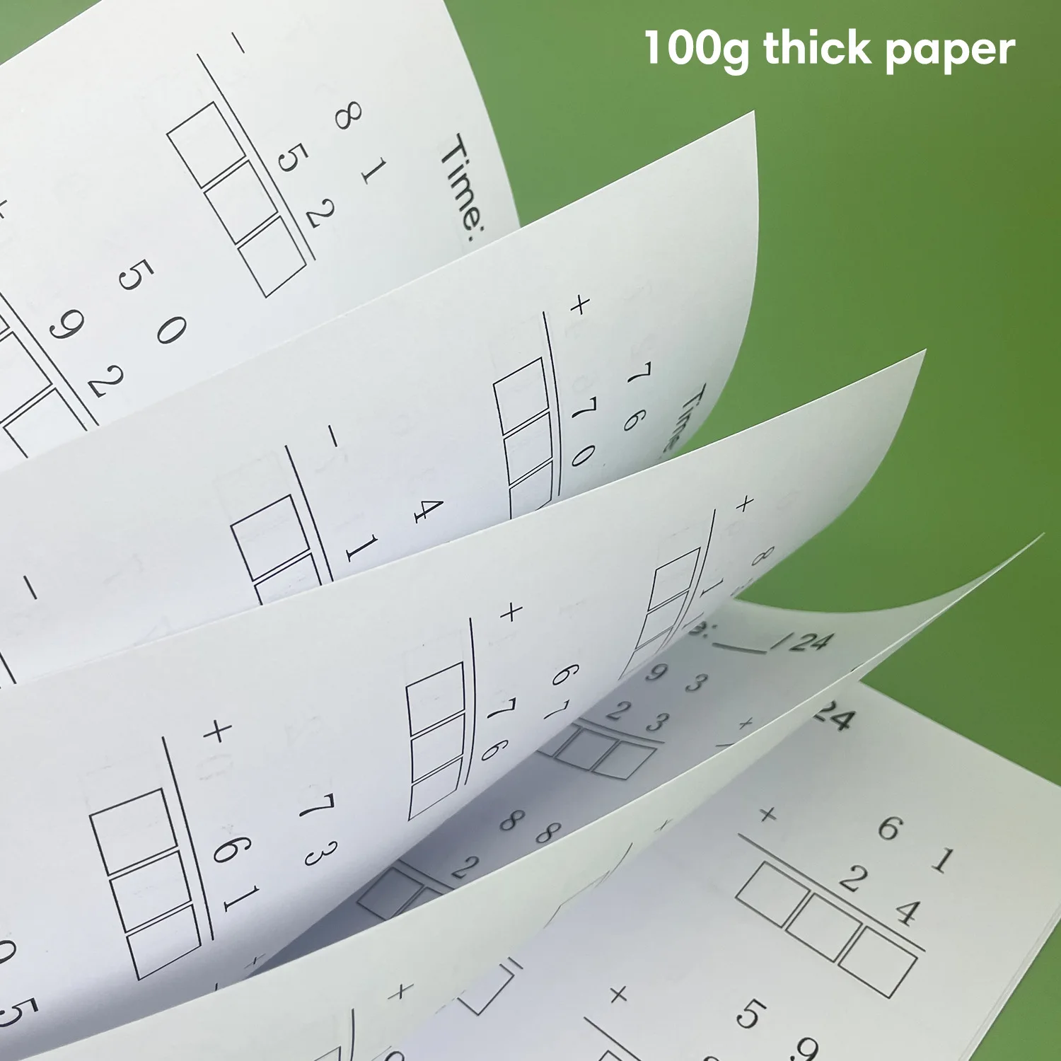 ممارسة الرياضيات في المدارس الابتدائية مكونة من 2 أرقام بالإضافة إلى الطرح التدريب العمودي 32 صفحة A4 #4