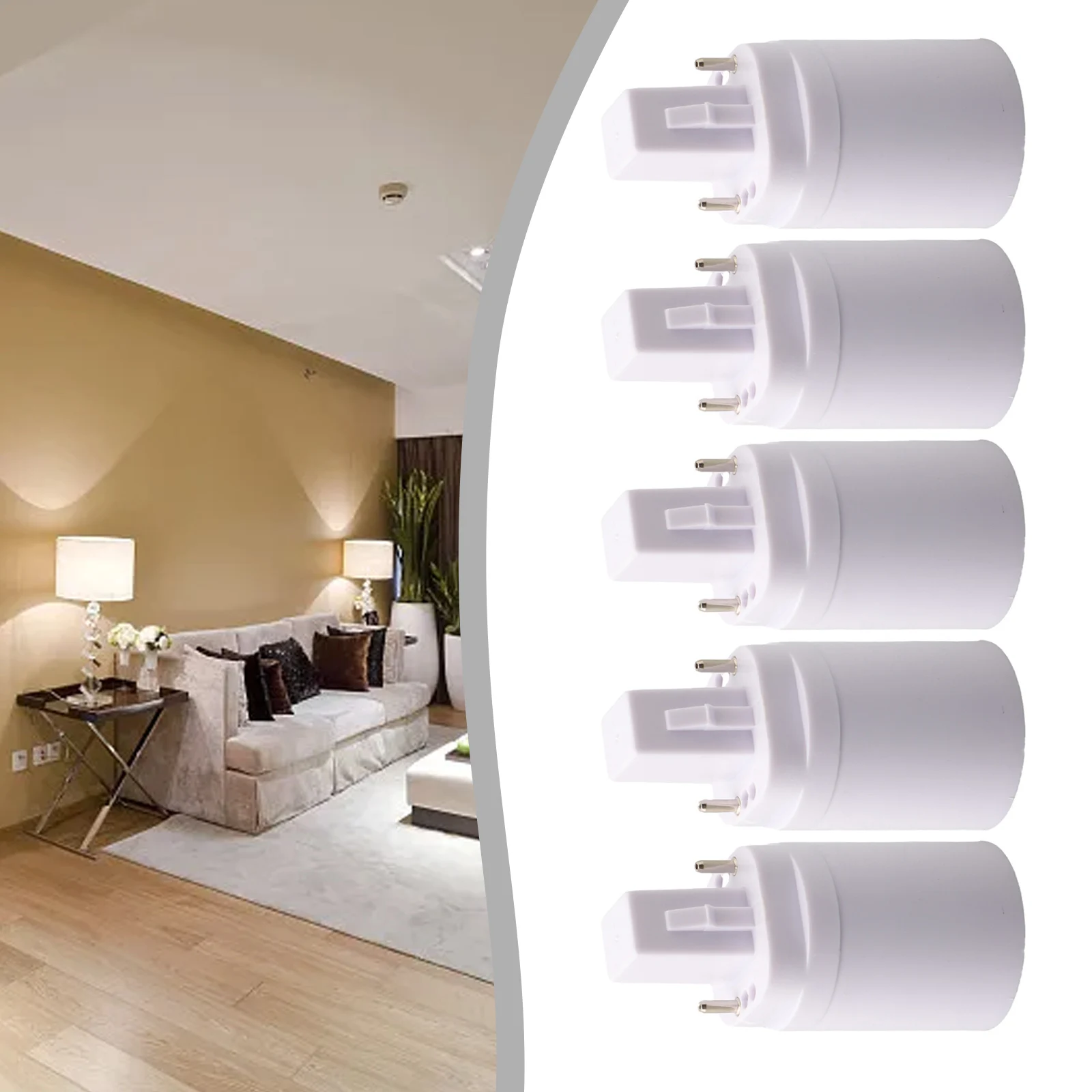 

5 Pcs/Lot G24 To E27 Lamp Holder Converter G24d Short Style GX24 Lamp Head Extended Lamp Socket 2-Pin 4-Pin Lamp Base Accessorie
