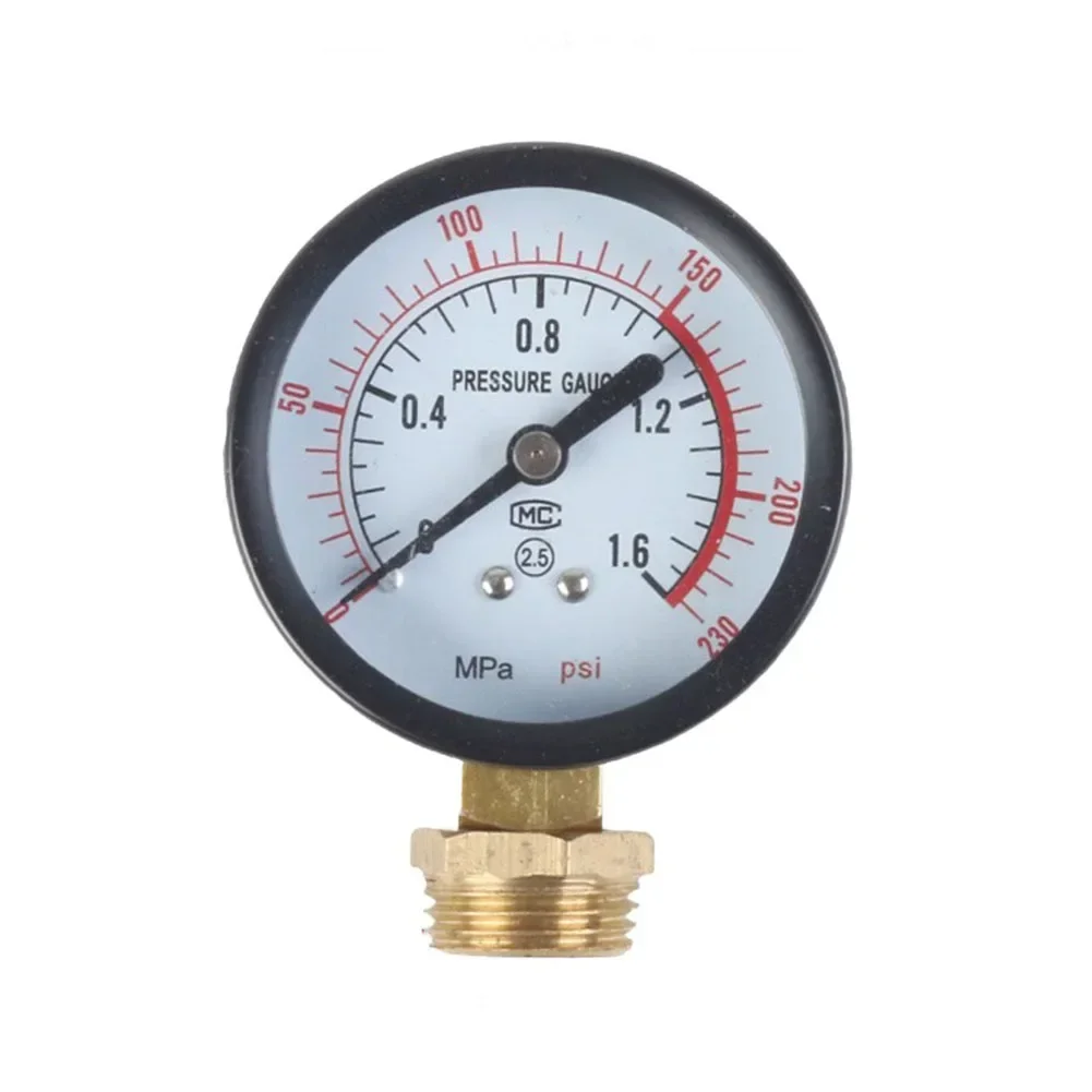 1pc Y60 Pressure Gauge 0-1.6Mpa 0-230PSI Pool Filter Water Pressure Gauge Meter For Air Compressor Pneumatic HVAC Systems