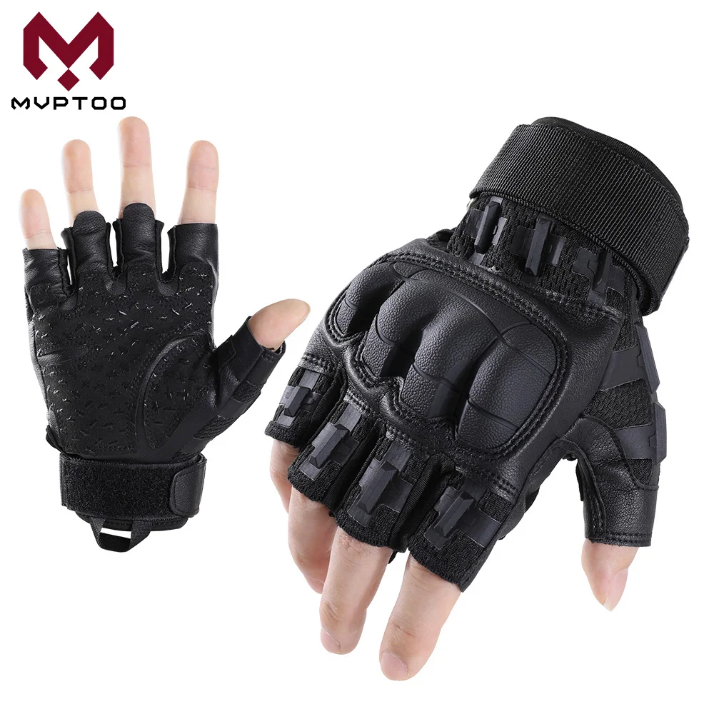 Half Finger Outdoor Gloves Touch Screen Anti Slip Lightweight Gloves for Hunting Cycling Hiking Camping Work Tactical Style