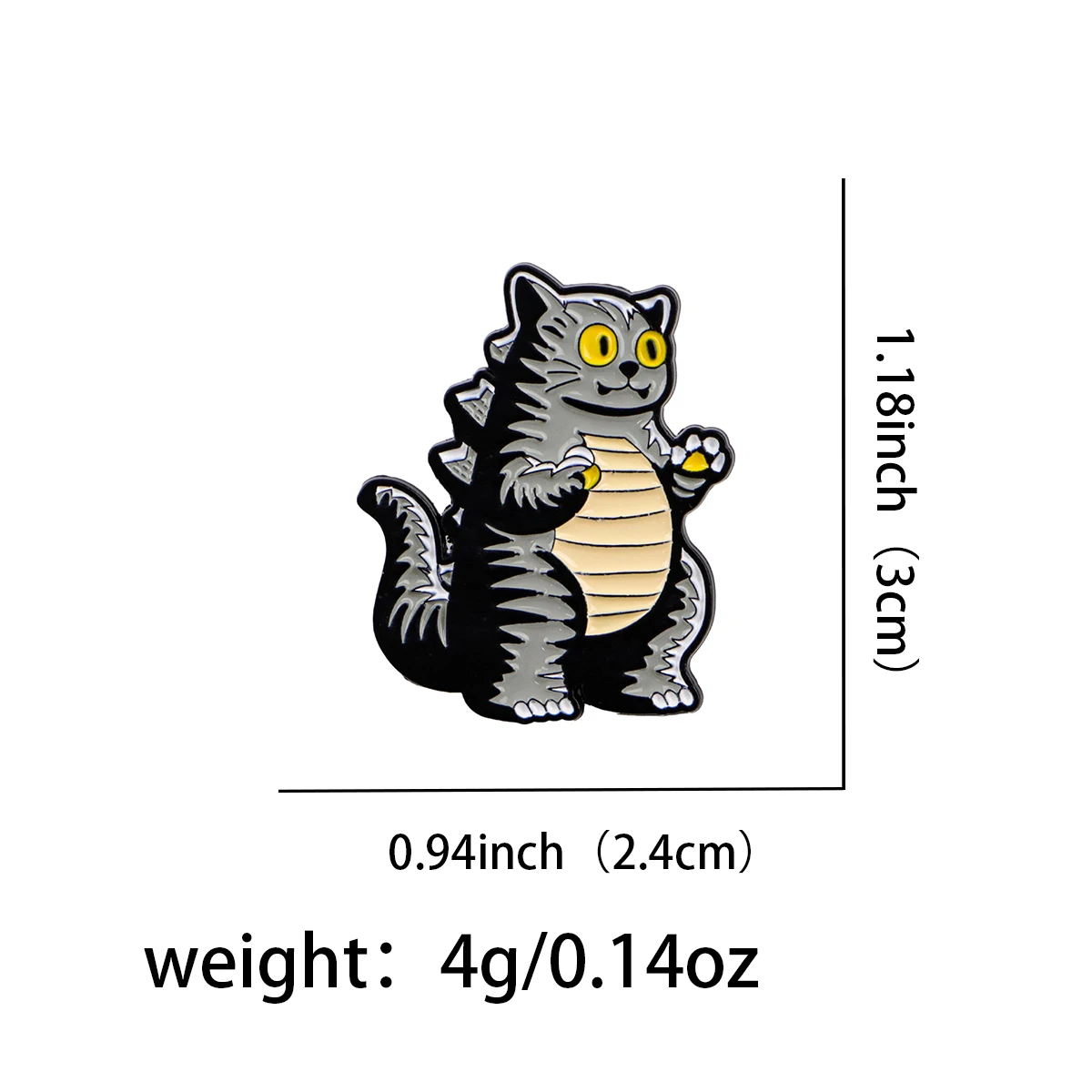 Cute Monster Cat Enamel Pin Cartoon Badges on Backpack Women's Brooches Hat Lapel Pins Cosplay Accessories Gifts