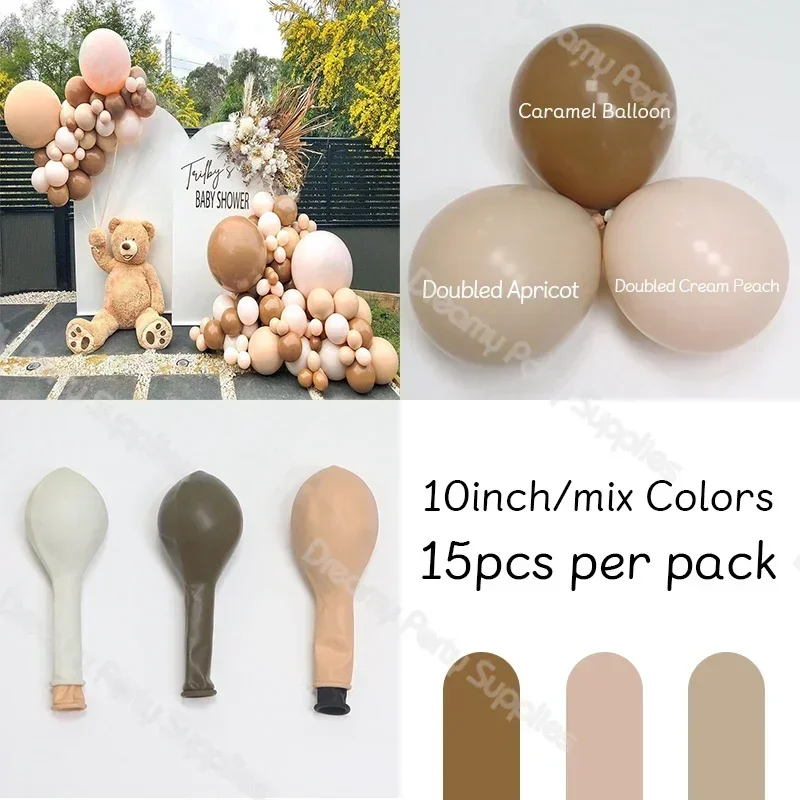 5/10/12inch Pastel Matte Balloons Set Terracotta Balloon Birthday Baptism Christening Country Wedding Bride Baby Shower Decor