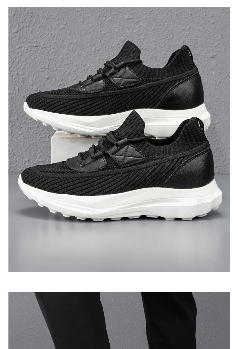 Herren-Sneaker mit Erhöhung, Freizeitschuhe mit 8 cm Höhengewinn, atmungsaktive 6 cm Erhöhungsschuhe für den Sommer – Detail 12