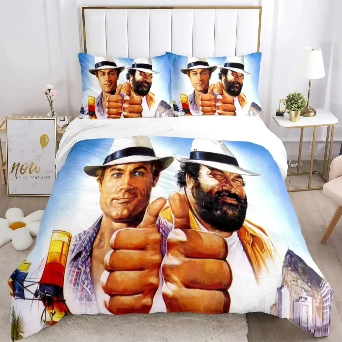3D Printed Film Bud Spencer Terence Hill Bedding Set Teens Duvet Covers Pillowcases for Teens Single Double Queen King