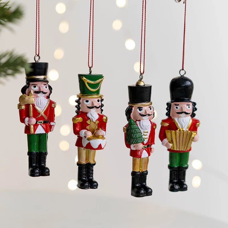 

2pcs Christmas Retro Figurines Ornament Santa Claus Snowman Sleigh Tree Resin Decoration for Fairy Garden Doll House Home Decor