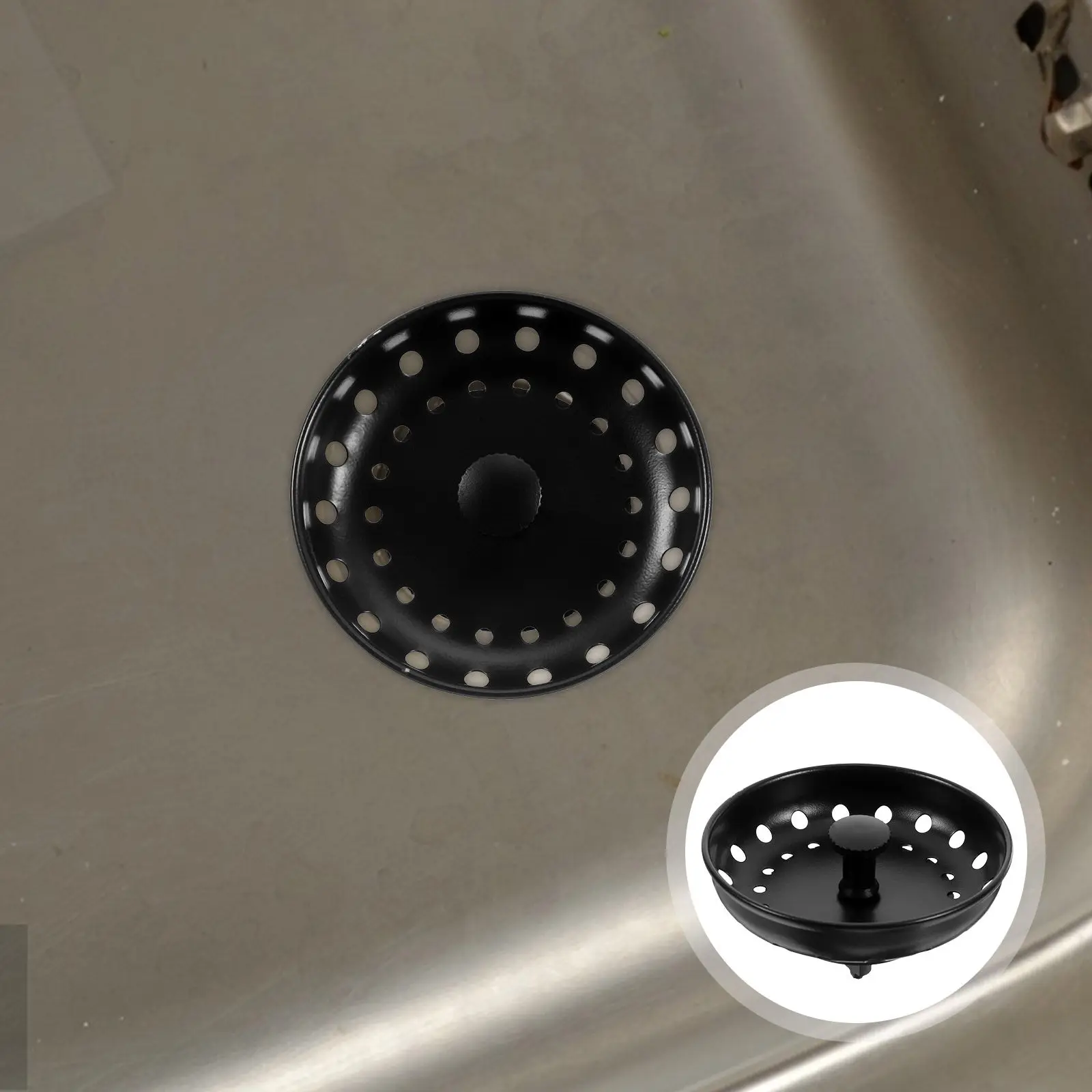 

1Set Stainless Steel Kitchen Sink Drain Stopper Strainer Basket Universal Sink Cover Kitchen Drain Filter Garbage Disposal
