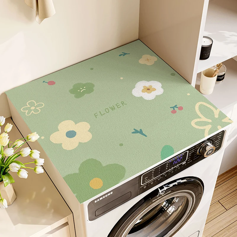 Roller washing machine dust cover cloth diatom mud water absorption sunscreen non-slip mat
