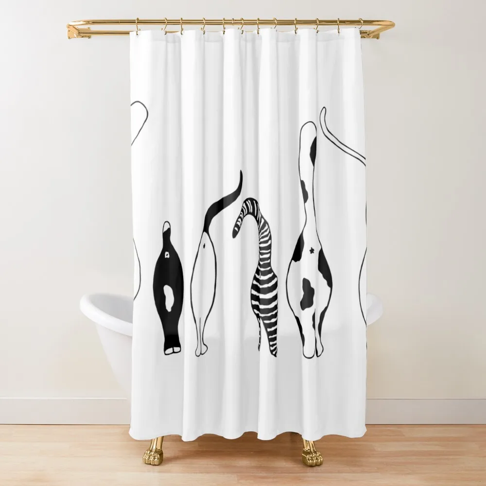 

Cat Butts Shower Curtain Set For Bathroom Shower Bathroom Accessories For Shower And Services Curtain