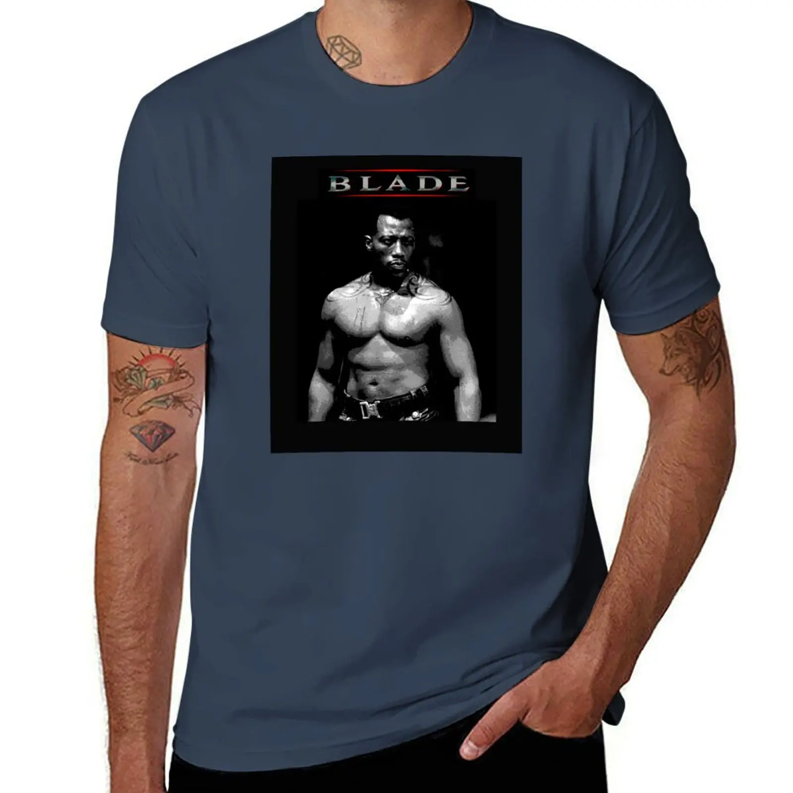 

WESLEY SNIPES IN BLADE T-Shirt t shirts for man cotton essential t shirt g man t shirts for men T-Shirt