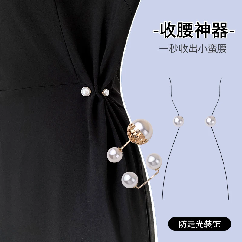 3/6Pcs Double Pearl Brooch Pins Anti-fade Exquisite Elegant Brooches for Women Sweater Cardigan Clip Coat Summer Dress Jewelry