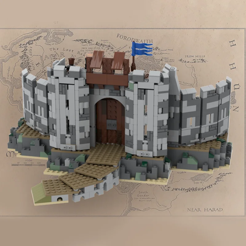 2085 Uds. MOC LOTR Helm s Hobbit profundo y modelo del Señor bloques de construcción juguetes de arquitectura DIY idea creativa regalo de Navidad cumpleaños