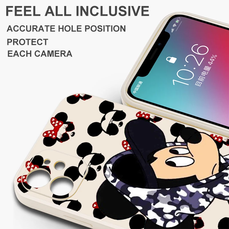 Disney Fashion Mickey For Xiaomi Redmi Note 12 11 11S 11T 10 10S 10T 9 8T 8 Pro Plus Phone Case Liquid Silicone Back