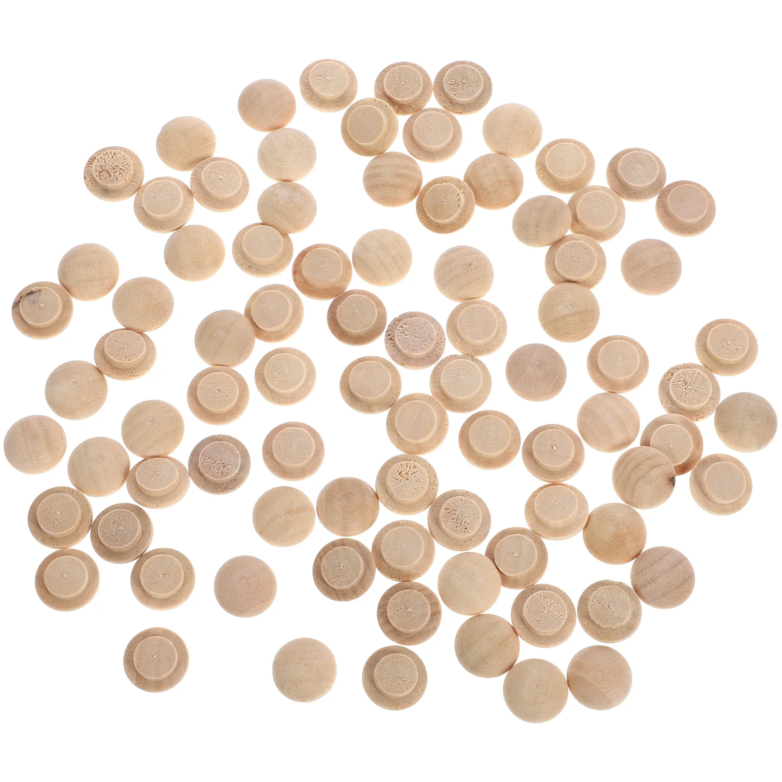 

100 Pcs Beech Stair Cover Hole Stopper Plug Wood Plugs Screws and for Furniture