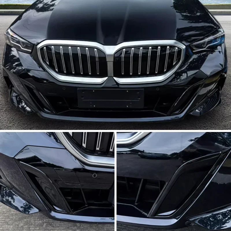 For BMW 5 Series Sport G60 2024 ABS Carbon Fiber Car Front Bumper Decorative Cover Car Accessories