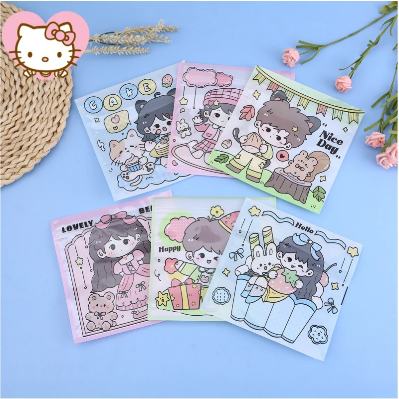 

sanrio cute little girl ziplock bag jewelry packaging bag plastic bag snack storage transparent seal headphone anime wholesale