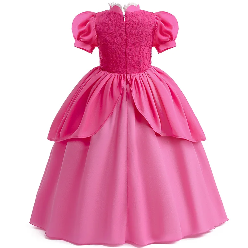 Peach Princess Costume Peach Princess Birthday Party Cosplay Costume Outfits Halloween Carnival Stage Performance Kid Girl Dress