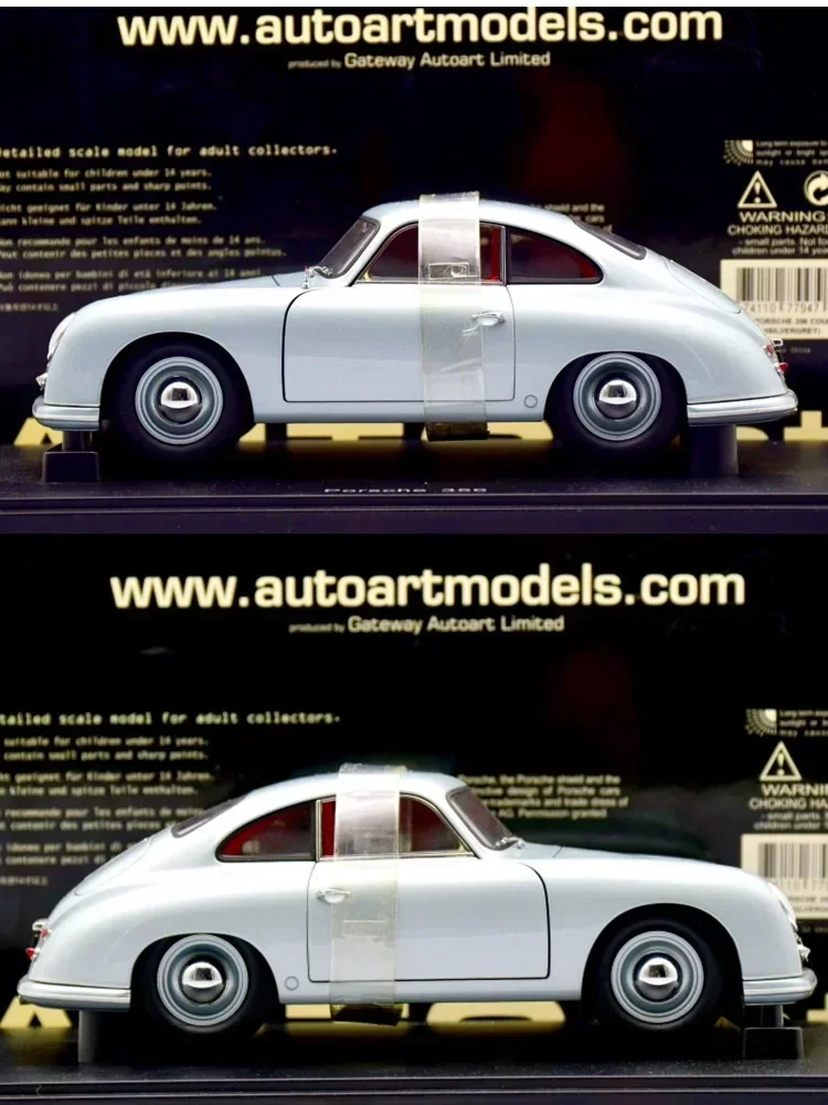 Autoart 1:18 356 Coupe Silver/Black Simulation Limited Edition All Open Alloy Metal Static Car Model Toy Gift