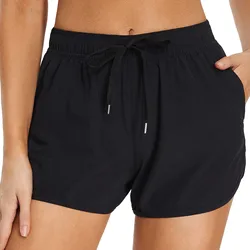 Women's Swim Shorts With Pockets High Waisted Board Swimsuit Bathing Shorts Bathing Suit Bottom Boy High Waist Swim Shorts