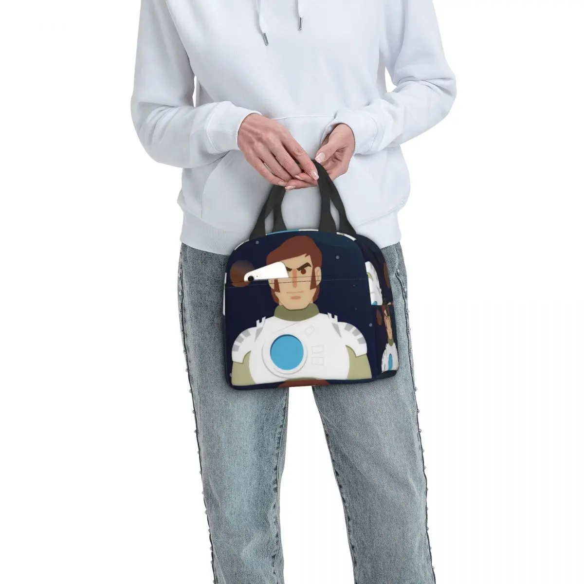 Comet Crew 액세서리 Captain Future 절연 점심 가방 쿨러 열 식품 상자 토트 누출 방지 도시락 상자 컨테이너