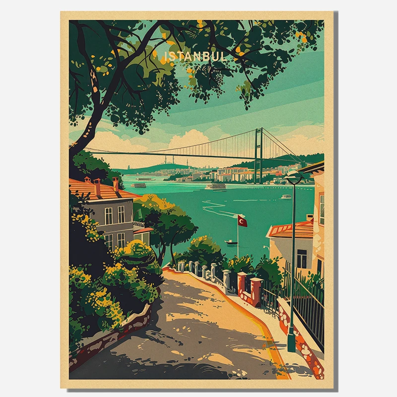 North America City Travel Poster Canvas Painting Nature Tourism Landscape Wall Art Print for Interior Home Office Decor