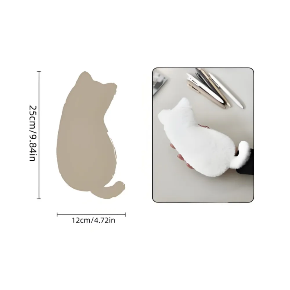 1PCS Plush cat shaped pencil case with soft touch, cute and lightweight, large capacity