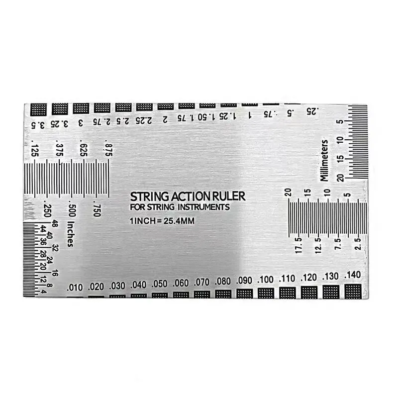 String Action Ruler Gauge Guitar Repairing Tool for Luthier Fit for Guitar Ukulele Bass Banjo Mandolin