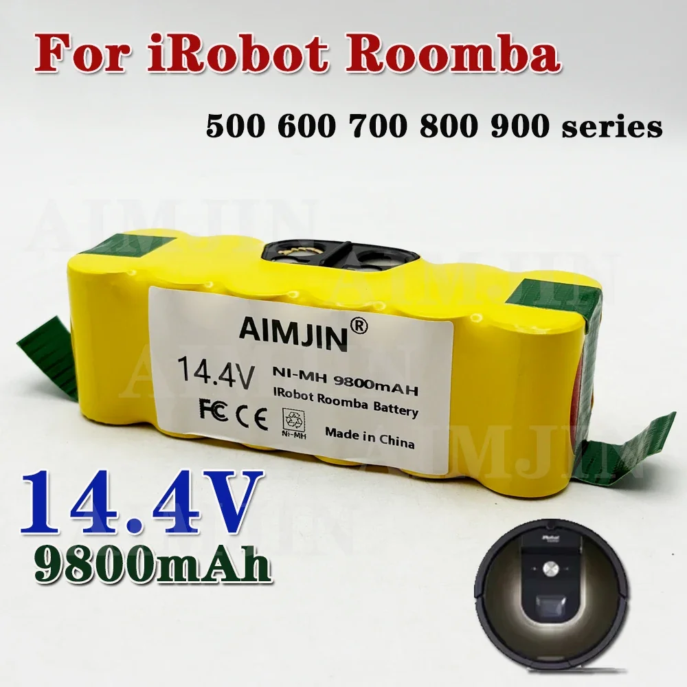 

14.4V 9800mAh Sweeper Battery, for the full range of iRobot sweepers，For iRobot 770 860 620 780 880 870,ect