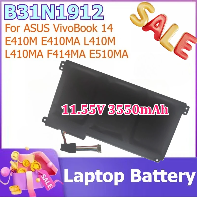 

B31N1912 11.55V 3550mAh for ASUS VivoBook 14 E410M E410MA L510MA R522MA L410MA L410M L410MA F414MA E510MA E510KA Laptop Battery