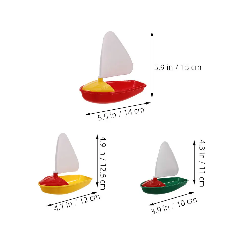 6Pcs Mini Water Boats for Kids Bright Floating Sailboats PP Material Sun Resistant Lightweight for Pool Beach Bathtub Play