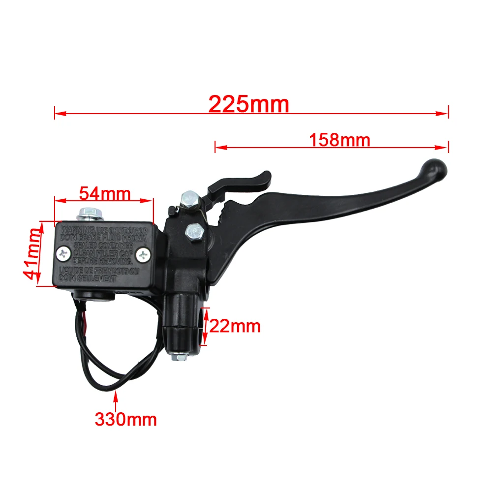 Front Brake Pump Master Cylinder Hydraulic Lever With Parking Lock For Electric ATV Buggy Quad Go Kart Dirt Bike Tricycle Parts - view 4