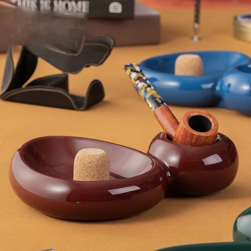 Pipe holder ceramic, one-piece ashtray W1012 ashtray accessories
