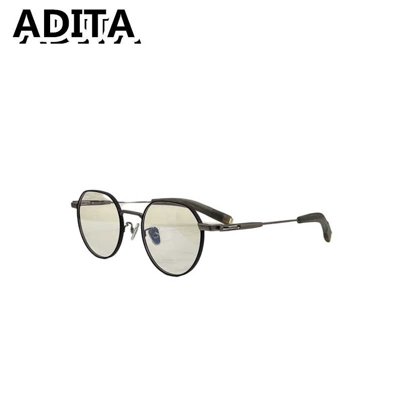 

ADITA 6010 size 49-20-150 Top High Quality Sunglasses for Men Titanium Style Fashion Design Sunglasses for Womens with box