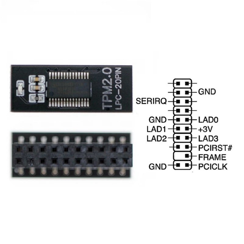 TPM kartu Remote papan modul keamanan enkripsi untuk ASUS untuk modul MSI TPM2.0 20Pin untuk mendukung Motherboard multi-merek