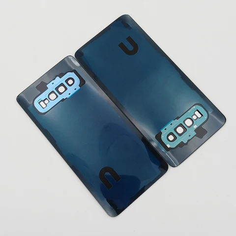 Задняя стеклянная крышка для Samsung S10 S10 + Крышка батарейного отсека Задняя дверь Корпус Сменный чехол для Galaxy S10 SM-G973F S10 Plus SM-G975F