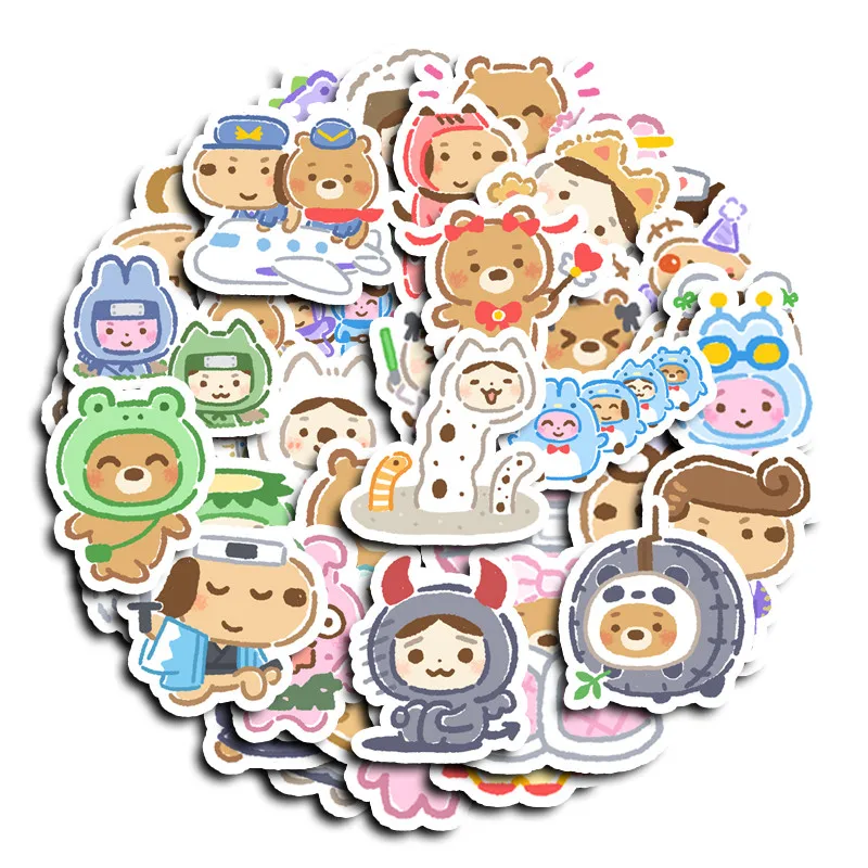 40 Pcs Cute Cartoon Character Role-Playing Stickers - Various Cosplay Decals for Phone Case Decor RecordingYourLife Store