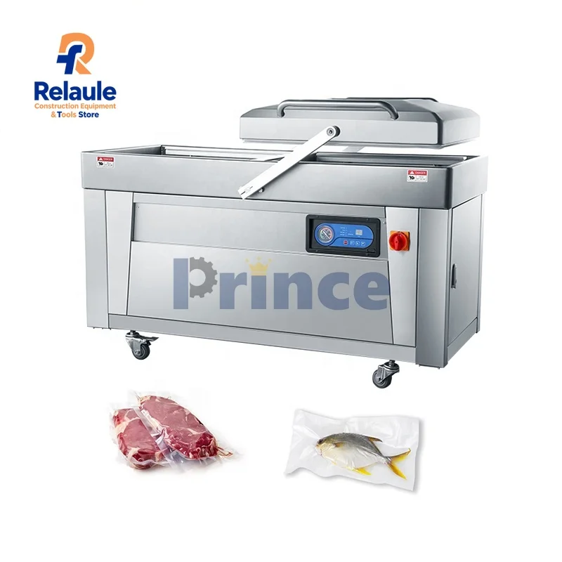 Vacuum Sealer  Machine General Food Meat Whole Chicken Fish Double Chambers Vacuum Packing Machine