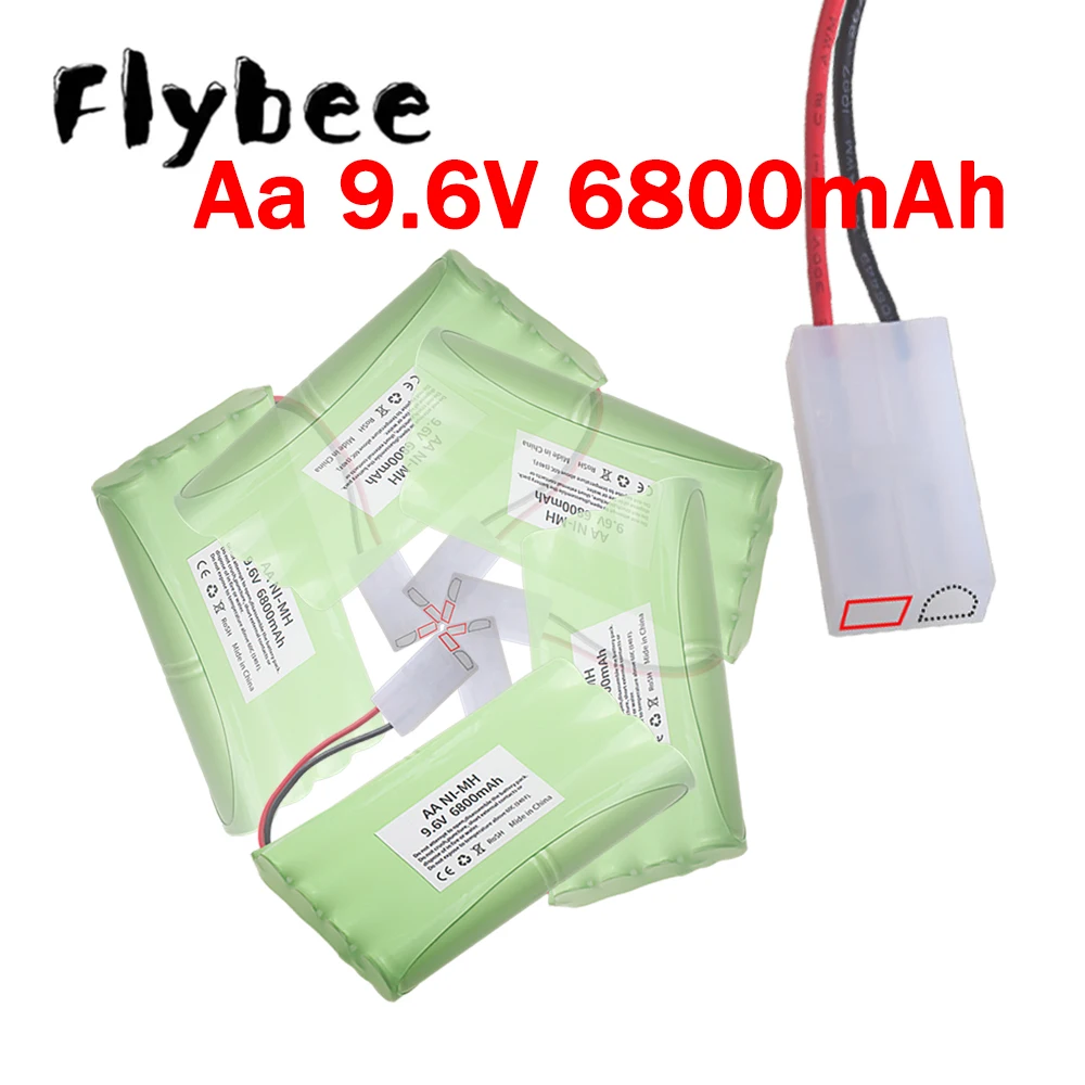 Tamiya Connector with Ni-MH AA 9.6V 6800mAh Rechargeable Battery Pack for RC toys Car Truck Tanks Train Robot Boat Gun tools