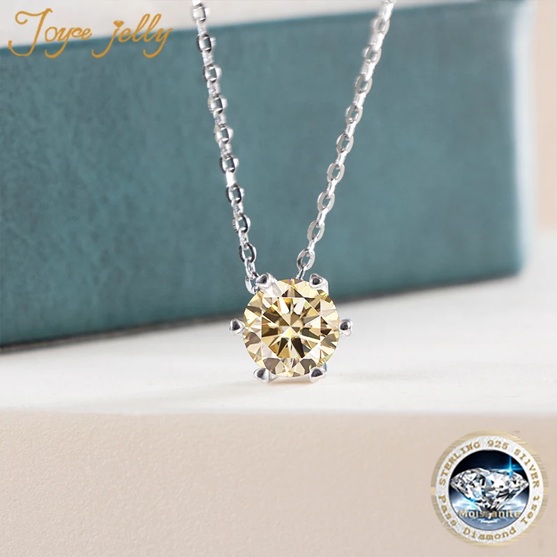 JoyceJelly Moissanit Schmuck-Set mit 1CT D Farbe VVS 3EX Moissanit Stein Pass Diamant Test Hochzeit Luxus edlen Schmuck Geschenk – Detail 8