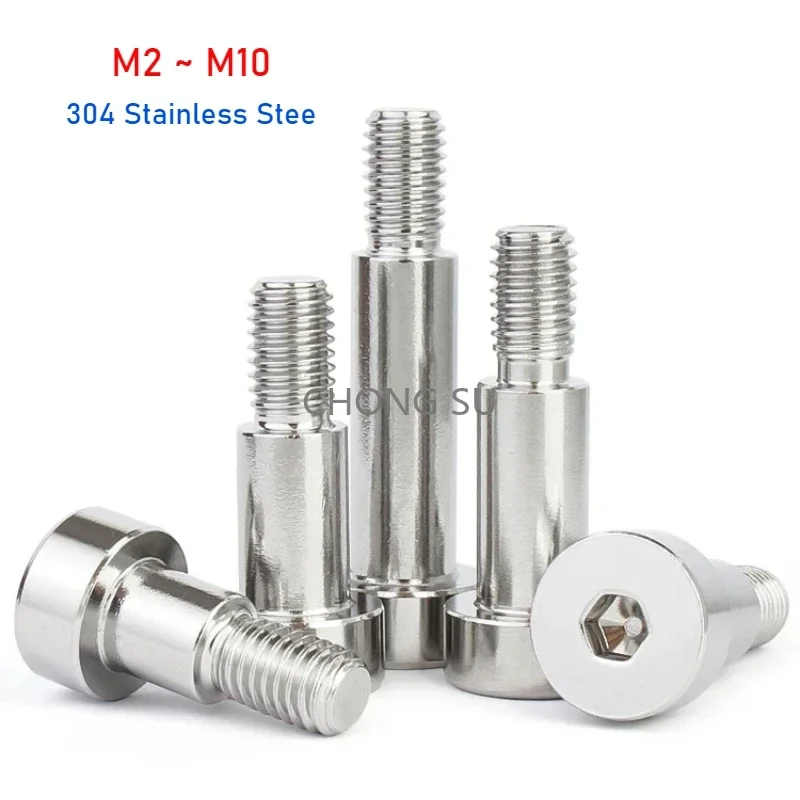 

304 Stainless Steel Plug Socket Head Cap Screws Roller Bearing Profile Shoulder Bolts M2 M2.5 M3 M4 M5 M6 M8 M10